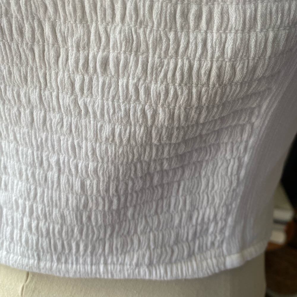Puff sleeves crop top feminine vibe size M slim fit - Picture 7 of 9